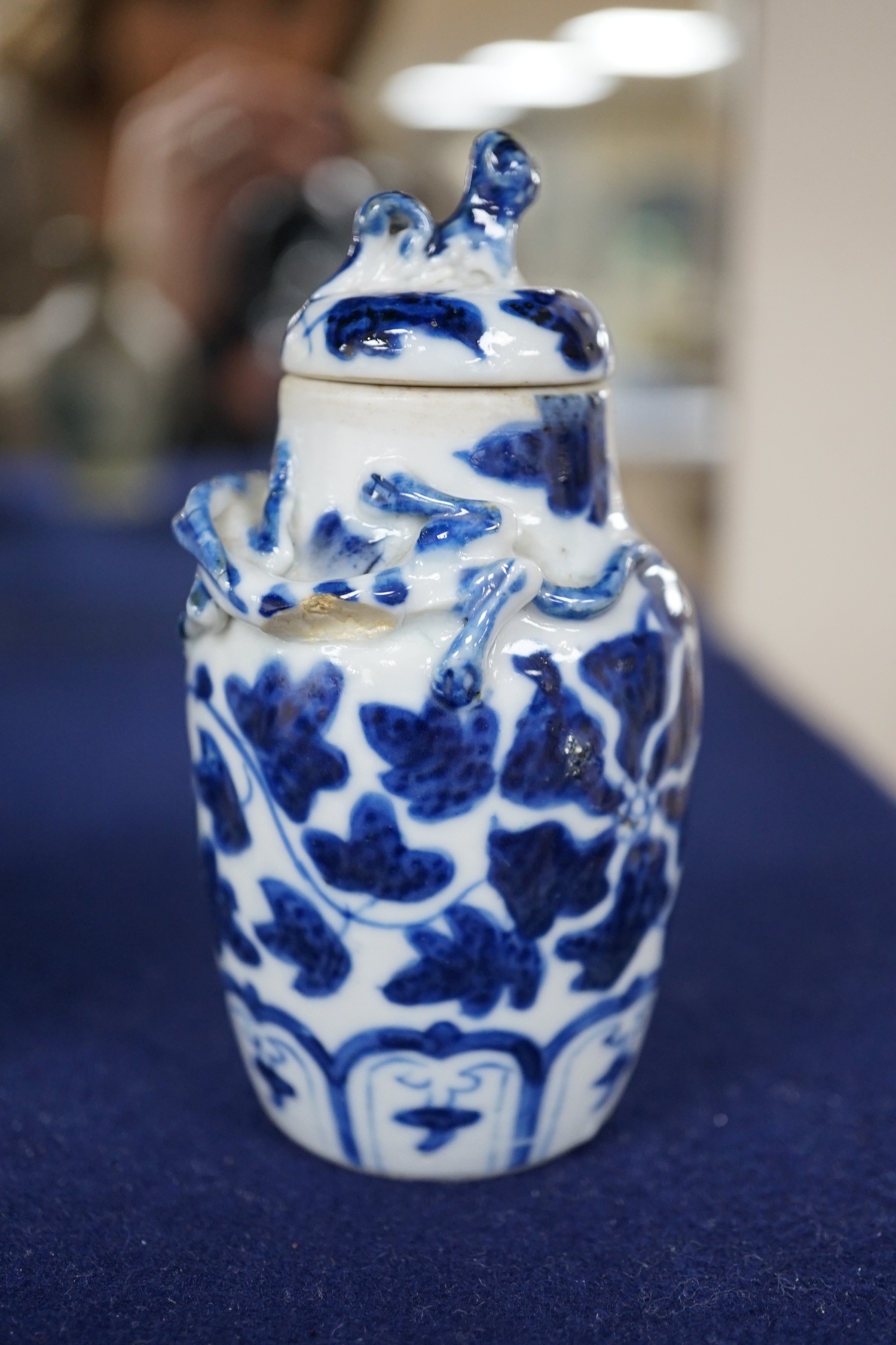 Two 19th century Chinese porcelain small vases and a small famille rose vase, tallest 11cm high